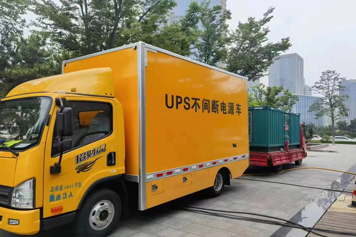 元氏发电机租赁施工现场