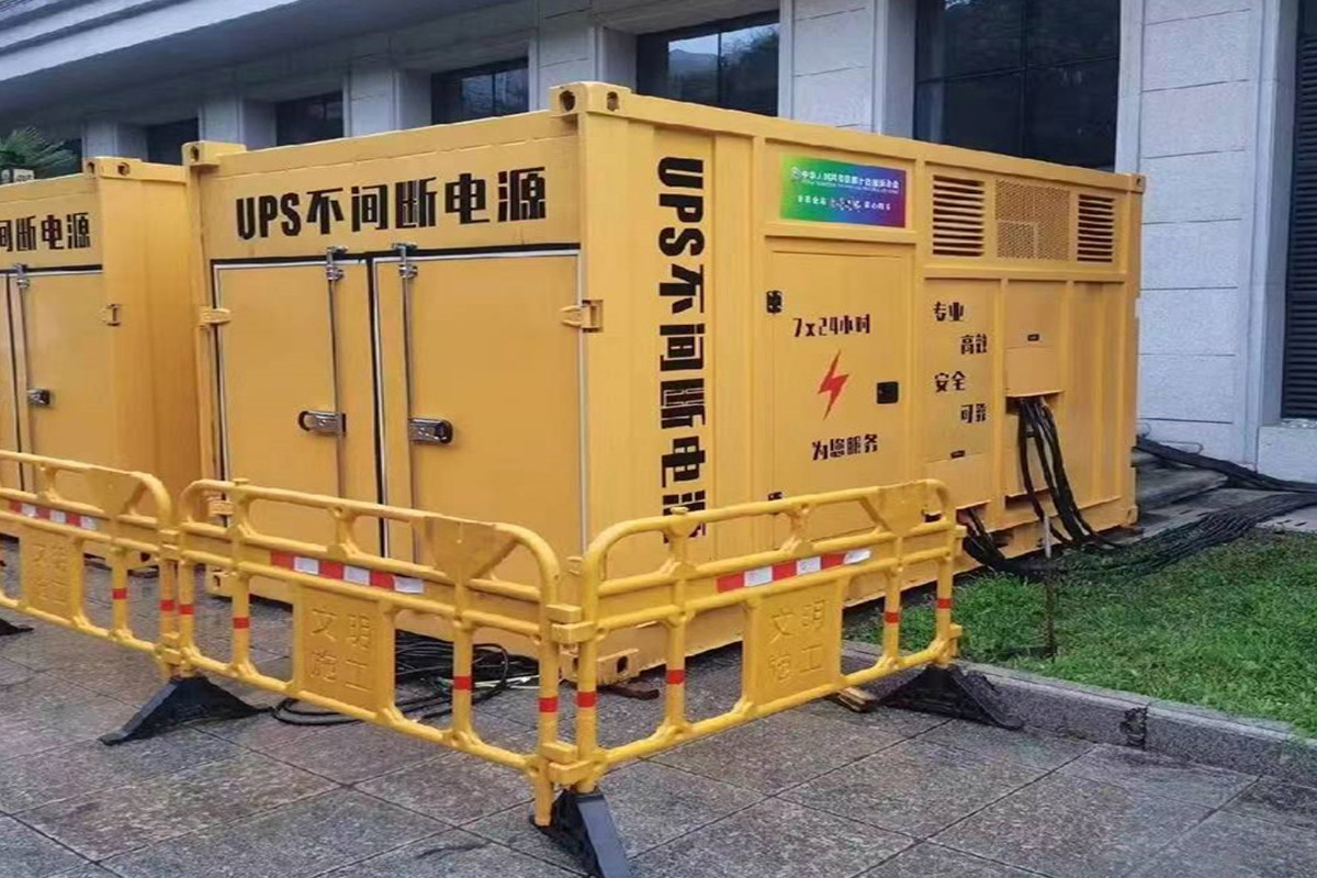 元氏发电机租赁施工现场