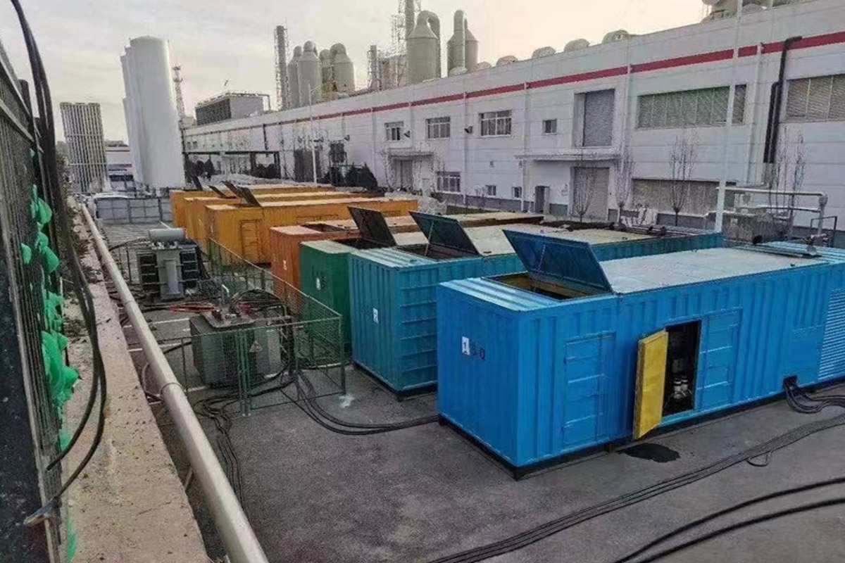 元氏发电机租赁施工现场